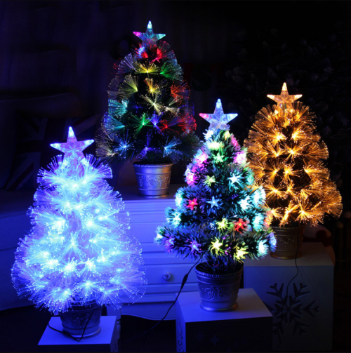 KC인증 홀로그램 LED 광섬유 크리스마스 트리 60cm 성탄절 트리풀세트 USB전원